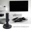 Antena de TV interior QOLTEC 57016 DVB-T2 – diseño compacto para recepción digital terrestre