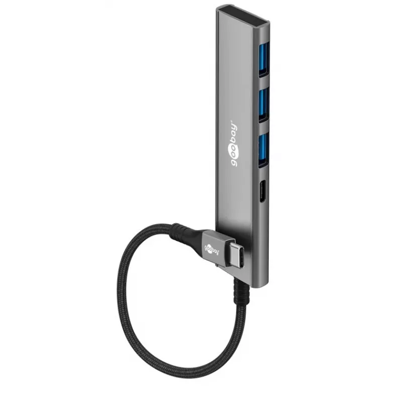 Hub USB slim de 4 puertos Goobay USB-C a/USB-A 5 Gbit/s - -Plug> 1x (76562)