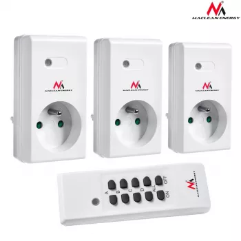 MCE153 set de 3 enchufes con mando a distancia - programables + mando a distancia
