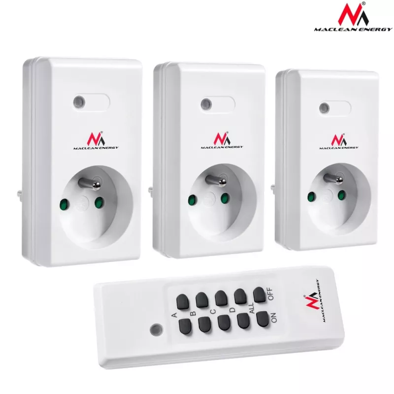 MCE153 set de 3 enchufes con mando a distancia - programables + mando a distancia