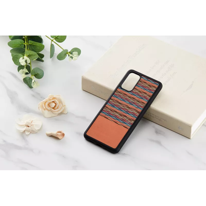 Funda para móvil man and wood para Samsung Galaxy S20+ — marrón a cuadros con borde negro
