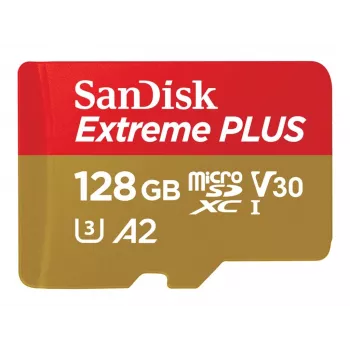 Western Digital Extreme Plus Microsdxc 128GB+Adaptador SD 200MB/S 90MB/S A2 C10 V3 (SDSQXBD-128G-GN6MA)