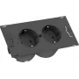 Bachmann DUE - 2 m - 2 salidas AC - interior - plástico - negro - 141 mm