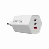 Cargador CANYON HEXAGON 65 GaN 65W 2xPD 1xQC EU blanco CND-CHAHEX65W