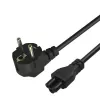 Savio CL-158 cable de alimentación IEC C5 a enchufe C/E/F, 3 m, negro