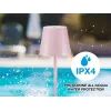 Beper P201UTP125 lámpara de mesa LED recargable, táctil, regulable, IPX4, rosa