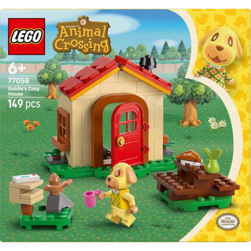 Juguete de construcción LEGO Animal Crossing Gemütliches Haus 77058, 149 piezas, 1 minifigura, tamaño 120×90×70 mm