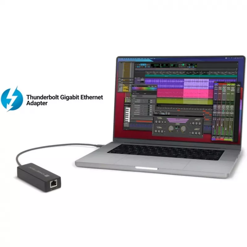 Sonnet Thunderbolt AVB Adaptador Gigabit Ethernet para Mac, negro