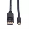 Cable ROLINE 11445634 DisplayPort Mini DisplayPort 1 m negro