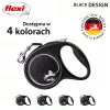 Flexi Black Design M correa extensible para perros, cinta de 5 m, hasta 25 kg
