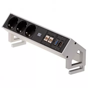 Regleta de alimentación Bachmann 3x Schuko 2x CAT6 1x HDMI 1x USB3.0 902.502