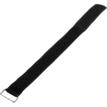 Cinta de velcro Basetech 98001c376 — 400 mm × 30 mm, negra