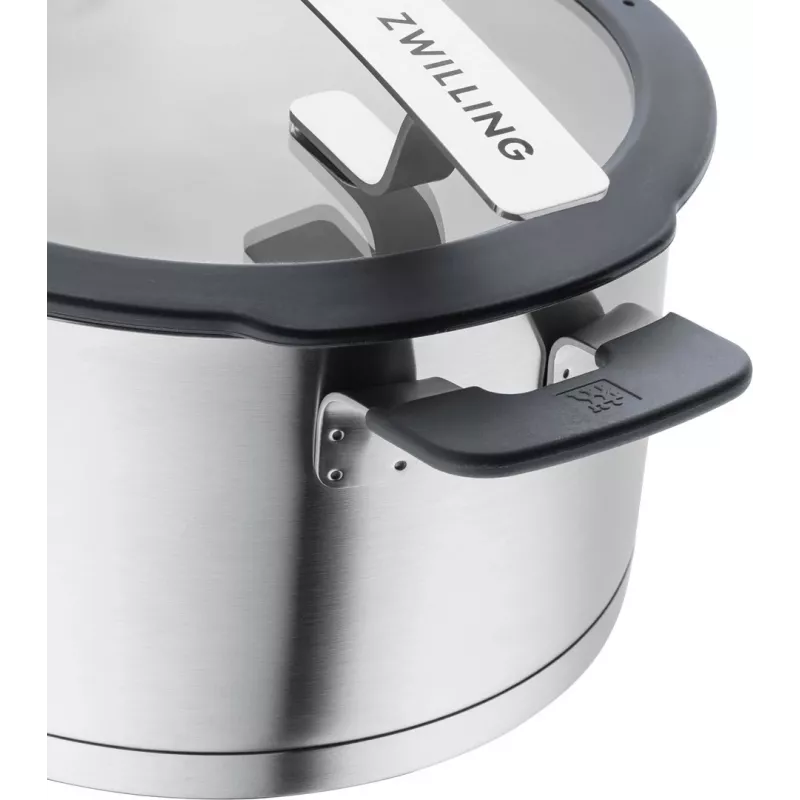 ZWILLING set de ollas de acero inoxidable SIMPLIFY 5 pzas. – apto para lavavajillas y horno, tapas de cristal, apto para vitrocerámica