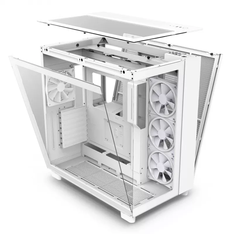 Caja de PC NZXT H9 Elite Midi Tower blanca