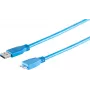 Cable USB ShiverPeaks BS77190 0,5 m USB 3.2 Gen 1 Micro-USB B azul