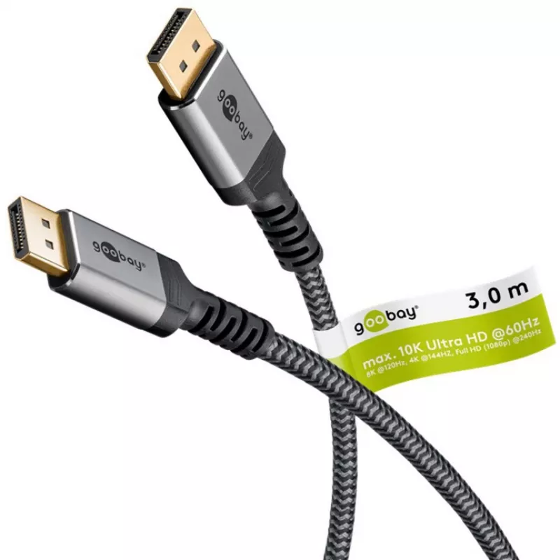 Goobay 75681 - Cable DisplayPort 2.1 8K 120 Hz 54 Gbit/s - cable - digital/display/vídeo (75681)