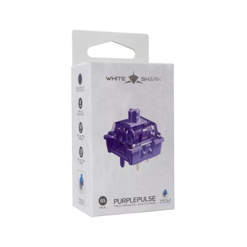 White Shark Purplepulse interruptores mecánicos 65 uds.