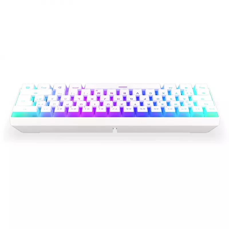 Thock Compact Wireless Pudding Onyx White, teclado gaming blanco, DE-Layout, Kailh Box Red
