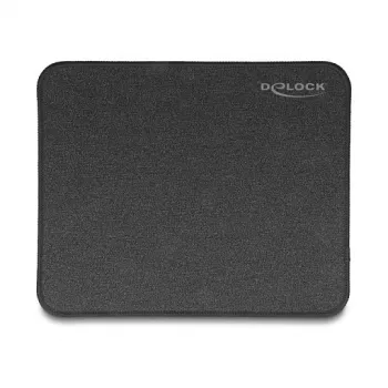 Alfombrilla de ratón DeLOCK negro brillante 300x245mm goma antideslizante