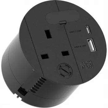 Toma de corriente Bachmann LOOP IN CHARGE UK 1xUSB 22W — cargador de red con salida USB