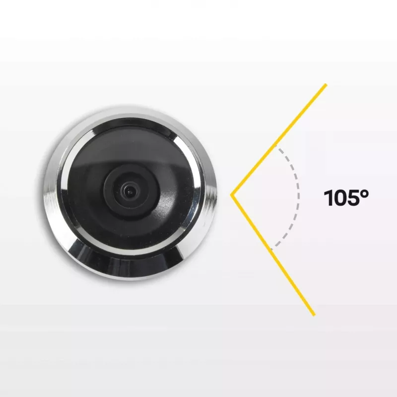 Mirilla digital Yale 45-0500-1432-00-6011 — LCD de 8,13 cm, ángulo de visión 105°, ángulo 110°, negro, 2×AAA