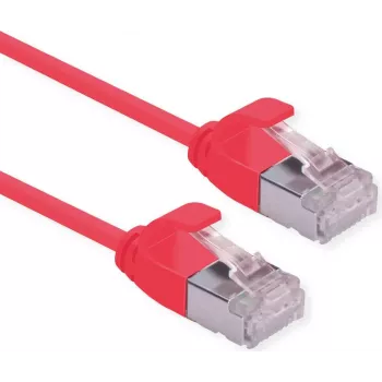 ROLINE Cable de parcheo U/FTP DataCenter Cat.6A (Clase EA), LSOH, delgado, Rojo, 1 m (21.15.3313)