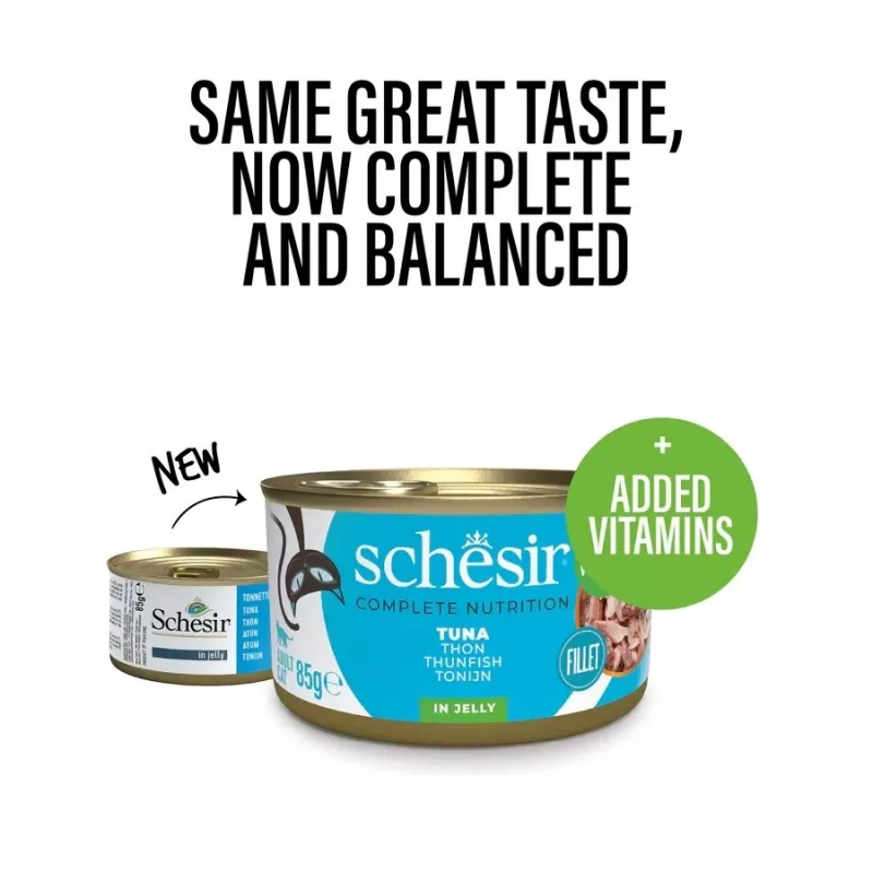 SCHESIR en gelatina Atún - Comida húmeda para gatos - 85 g