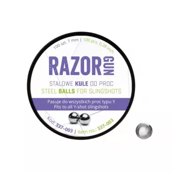 Balines para tirachinas RazorGun 7 mm 100 uds. (337-003)