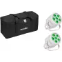 Foco par LED EUROLITE Silent Par 6 QCL Floor 2x con bolsa blanda — par LED QCL de suelo compacto, 2 unidades, bolsa de transporte