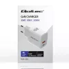 Cargador QOLTEC 51824 GaN 35W USB-C PD y USB QC 3.0, 5–20V, 1x USB-C, 1x USB-A
