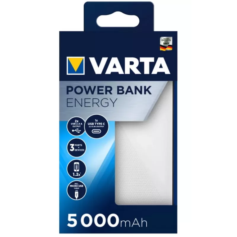 Cargador portátil Varta Energy 5000, 5000 mAh
