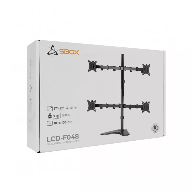Soporte LCD SBOX LCD-F048-2 para pantallas de 17–32