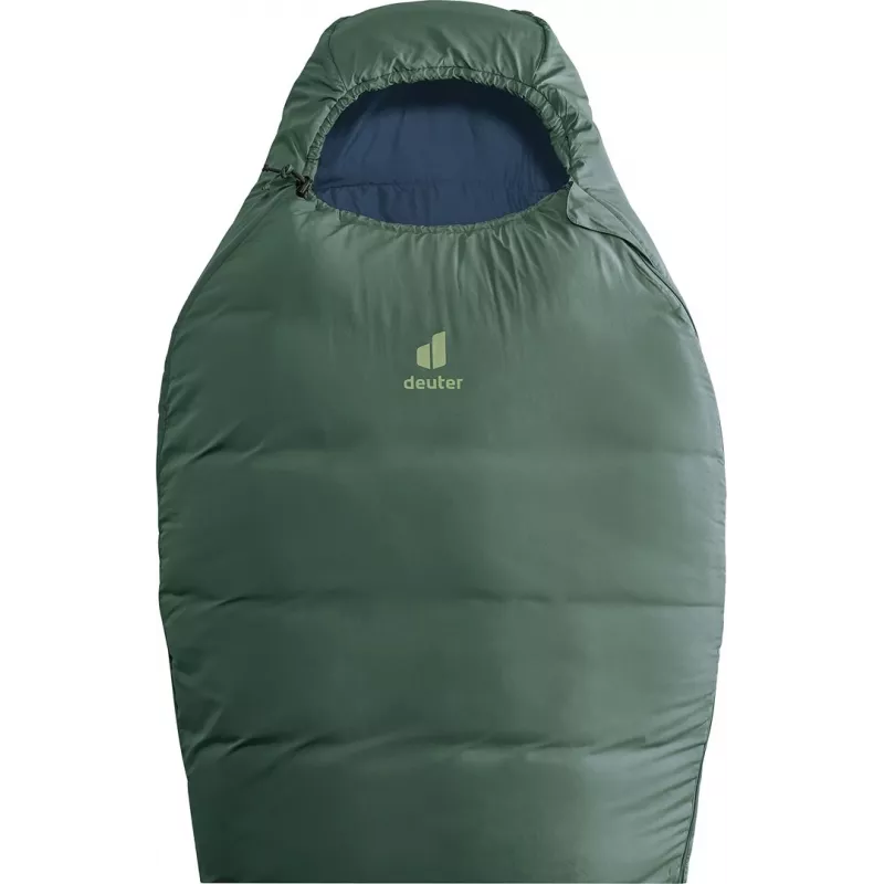 Saco de dormir momia DEUTER Orbit SL +5 °C / 41 °F — 750 mm de ancho, 480 mm de profundidad, Ripstop-PES, verde