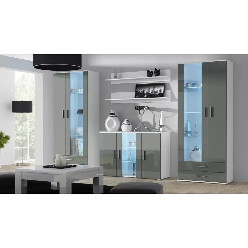 Cama Set de dos estantes 125cm SOHO blanco mate