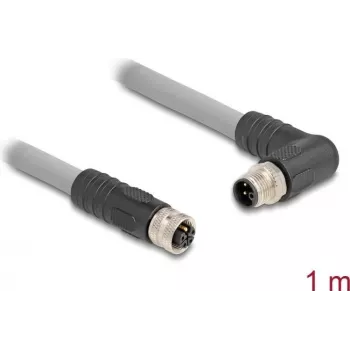 Cable sensor/actuador DeLOCK 1 m RST M12 gris 80546