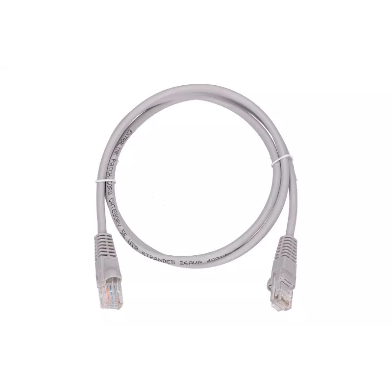 Cable de parcheo LAN Extralink Cat5e UTP 1 m, RJ-45 a RJ-45, gris