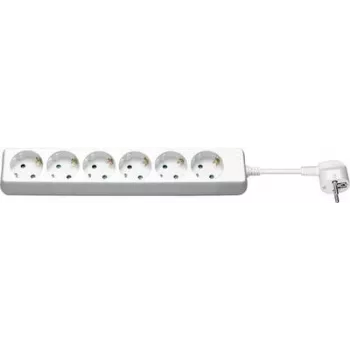 Goobay 38840 Regleta de enchufes 6 tomas blanca con conector macho Schuko (38840)