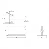 Pasacables ROLINE, 40x80 mm, metal, entrada lateral de cables
