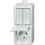 BUSCH JAEGER 2601/5/20EW-54-503 - CEE 7/3 - 2P+E - Blanco - IP44 - 250 V - 16 A