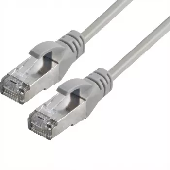 Cable de red RJ45, CAT6A 500 MHz, 1,0 m, gris, S-STP (S/FTP), TPE/LSZH (Ultraflex), AWG26, con cable bruto Cat.7, Synergy 21 (S217603)