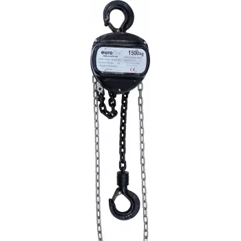 Polipasto de cadena EUROLITE 1,5 t 10 m negro - polipasto de cadena manual, capacidad de elevación 1,5 toneladas, altura de elevación 10 m