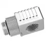 Barrow adaptador 90° G1/4 hembra a G1/4 hembra, modelo FBFTWT90-V2 S, plateado, conector giratorio para refrigeración líquida