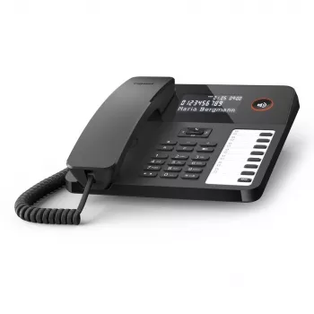 Teléfono analógico Gigaset DESK 600 con visualización de número negro