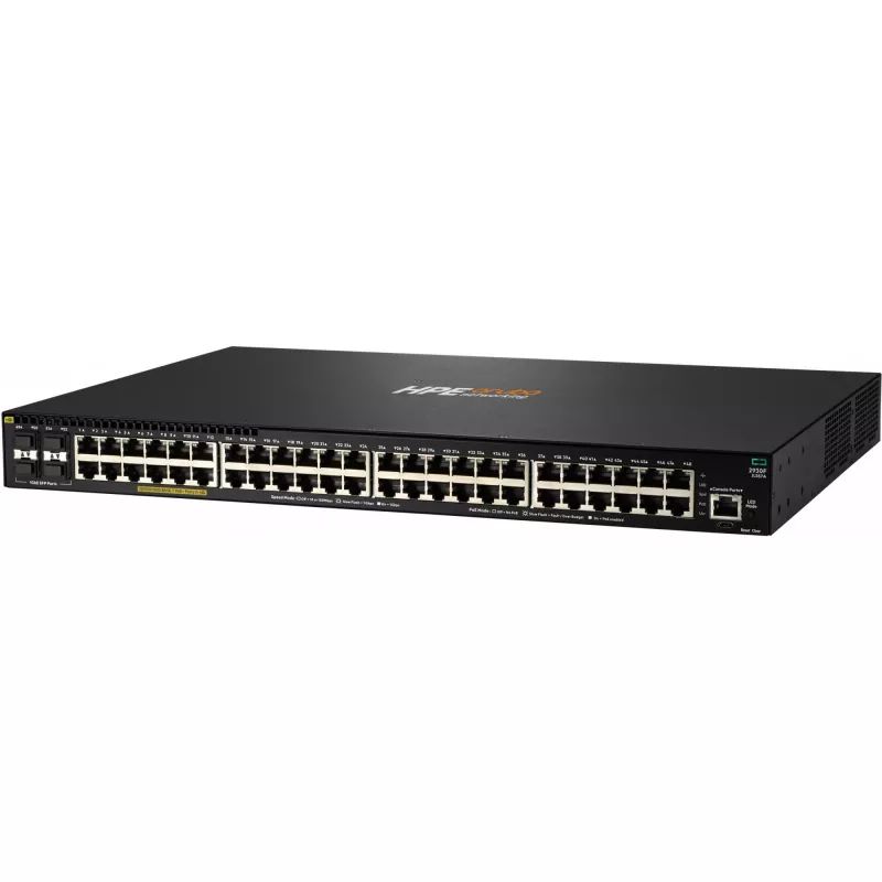 HPE - Serie Aruba - Switch - 2930F 48G PoE+ 4SFP - L3 - Gestionado - 48 x 10/100/1000 (PoE+) + 4 x Gigabit SFP (Uplink) montaje en rack PoE+ (740 W)