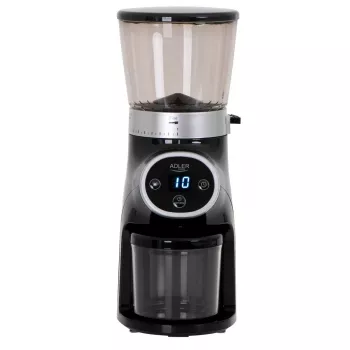 Molino de café profesional, muelas de acero, 31 ajustes de molienda, Café 90g/m, Adler, AD4450, 300, negro