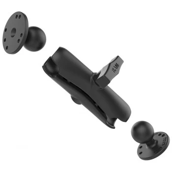 Kit de montaje RAM Mounts - 2 placas base redondas (AMPS), brazo conector medio, bola C (1.5
