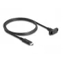 Cable DeLOCK SuperSpeed USB 10 Gbps USB Type-C conector macho a conector hembra 1 m negro