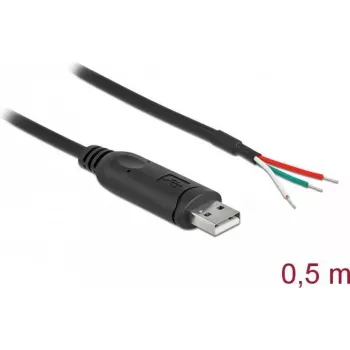 Cable adaptador USB 2.0 Type-A a serie RS-232 DeLOCK 63497
