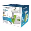 Picadora de carne ESPERANZA EKM012G — 600 W, cuchilla de acero inoxidable, embudo para embutidos, accesorio para kibbeh, marcha atrás, patas antideslizantes, blanca/verde