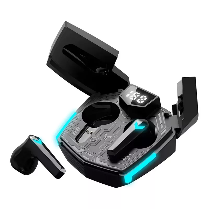 Auriculares Canyon GTWS-2 inalámbricos con gancho para el oído gaming USB Type-C Bluetooth base de carga negros (CND-GTWS2B)